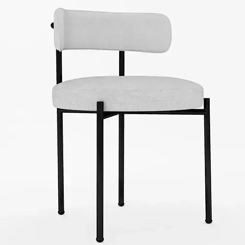 INESSE BOUCLE IVORY DINING CHAIR