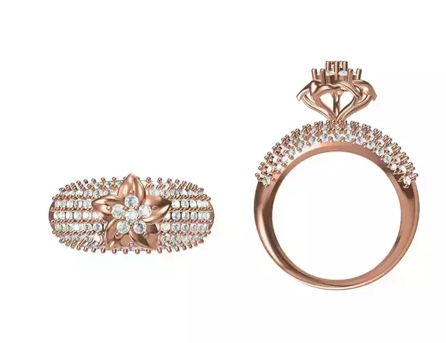 Wedding Engagement Women Ring STL JCD Details