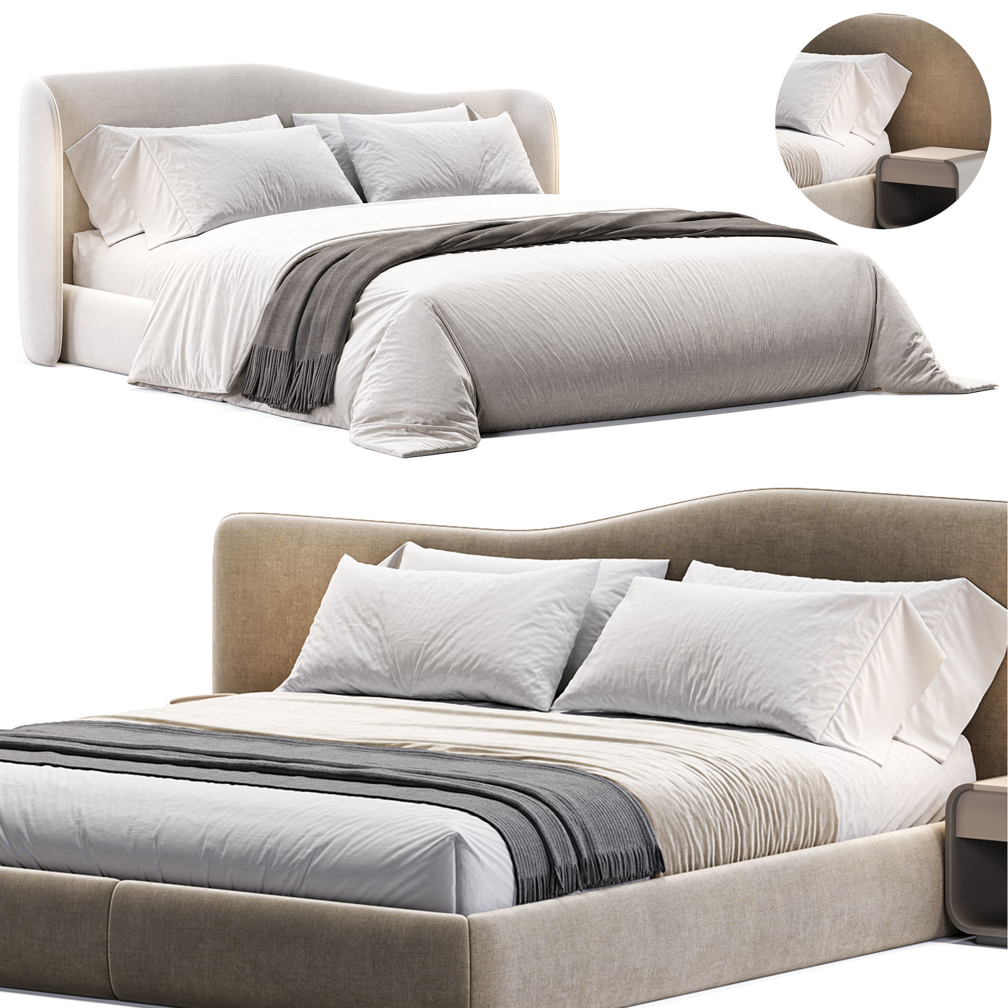  Zima Bed By Thehighwall 3D model_2