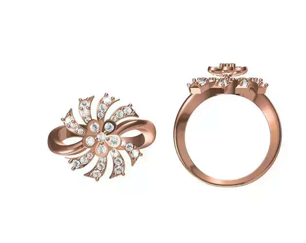 Wedding Engagement Women Ring STL JCD Details