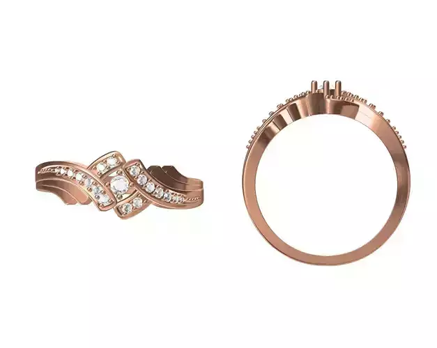 Wedding Engagement Women Ring STL JCD Details