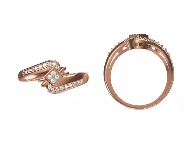 Wedding Engagement Women Ring STL JCD Details