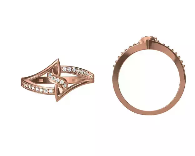 Wedding Engagement Women Ring STL JCD Details