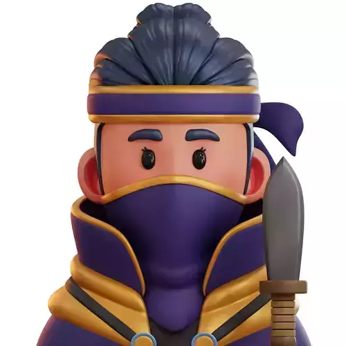 Thief Avatar 3D Icon Low-poly 3D model