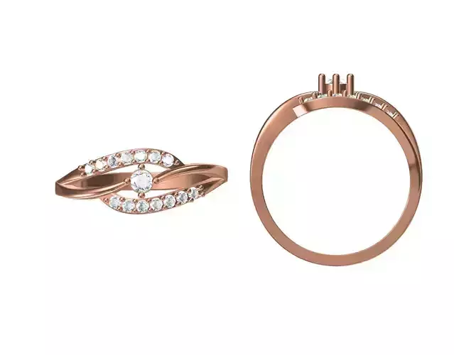 Wedding Engagement Women Ring STL JCD Details