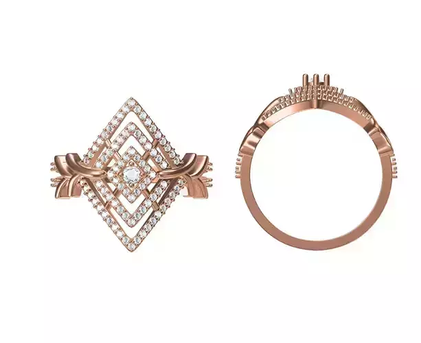 Wedding Engagement Women Ring STL JCD Details