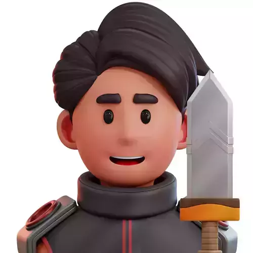 Swordsman Avatar 3D Icon