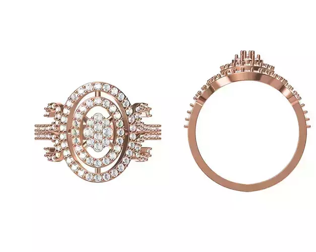 Wedding Engagement Women Ring STL JCD Details