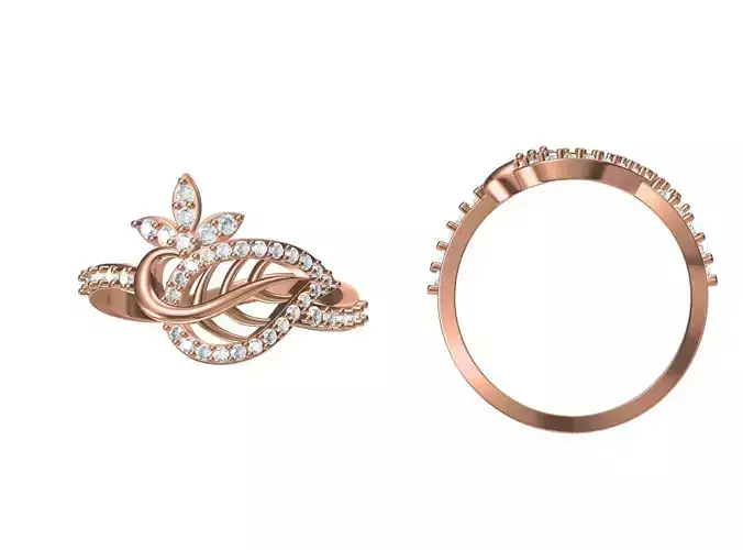 Wedding Engagement Women Ring STL JCD Details