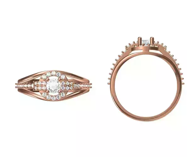 Wedding Engagement Women Ring STL JCD Details