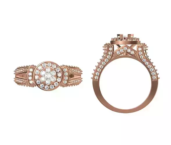 Wedding Engagement Women Ring STL JCD Details