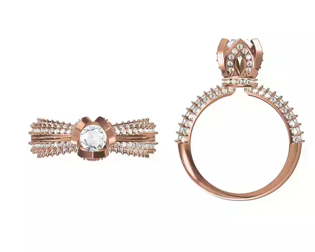 Wedding Engagement Women Ring STL JCD Details