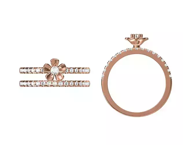 Wedding Engagement Women Ring STL JCD Details