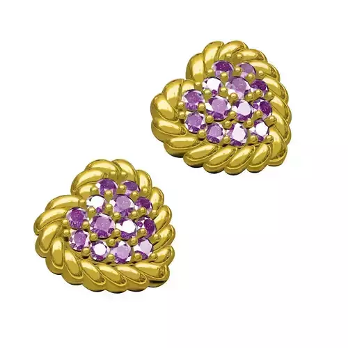 Heart Shape Diamond Earring