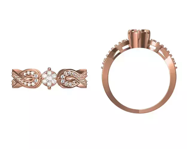 Wedding Engagement Women Ring STL JCD Details