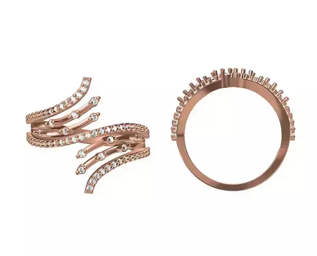 Wedding Engagement Women Ring STL JCD Details