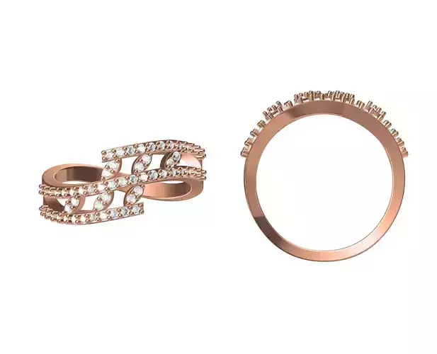 Wedding Engagement Women Ring STL JCD Details