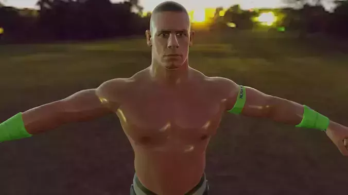 WWE Superstar John cena Practice pack Free 3D model