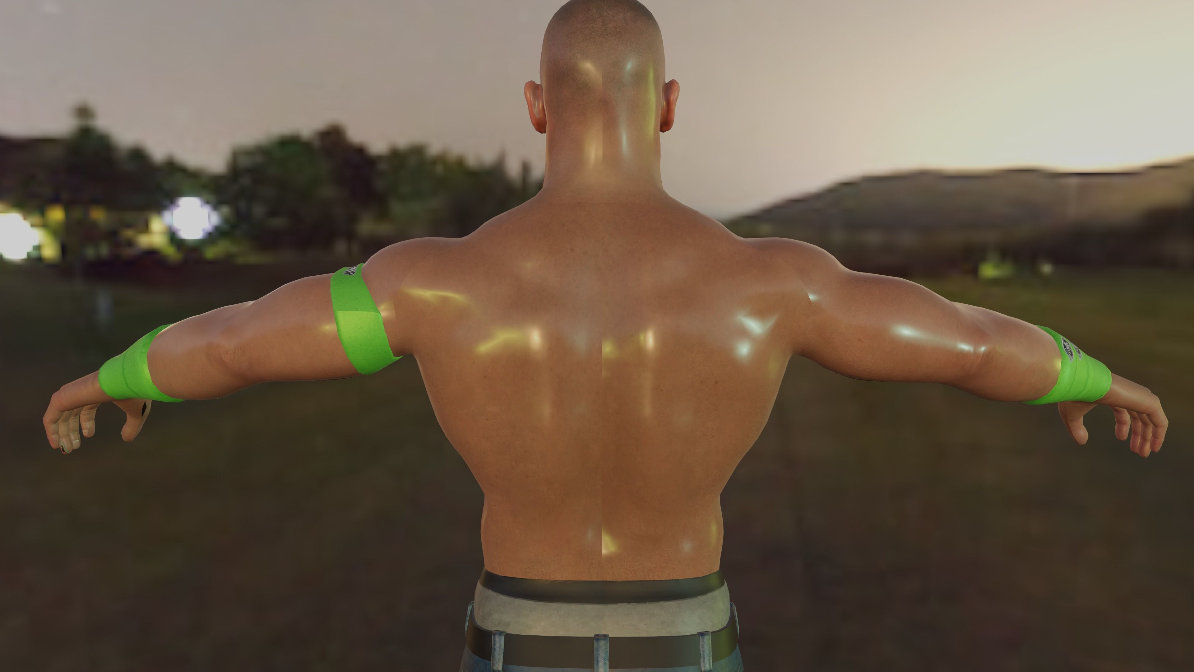 WWE Superstar John cena Practice pack Free 3D model_1