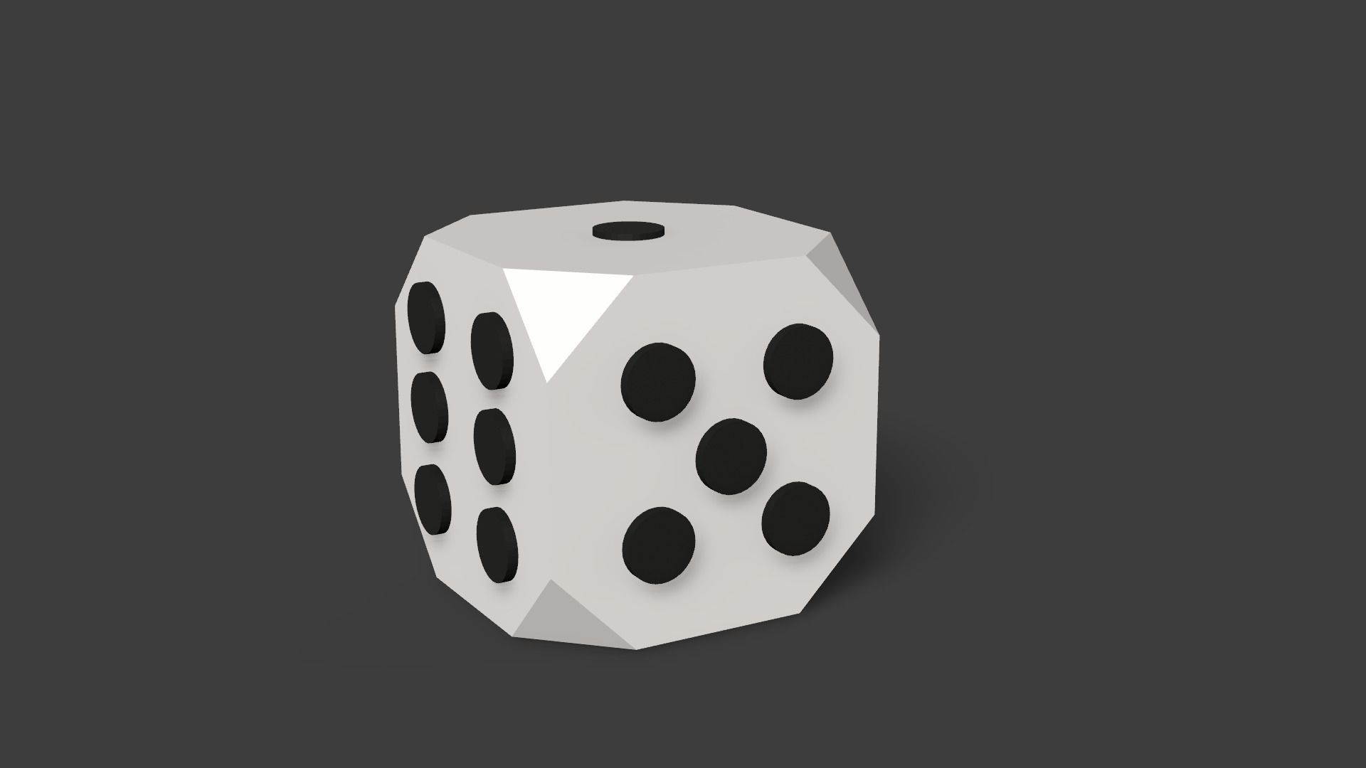 Six Sided Die Low-poly 3D model_10