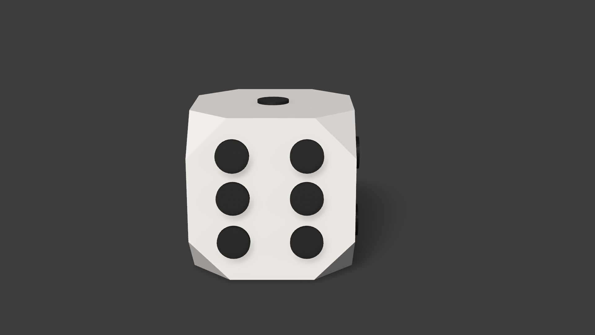 Six Sided Die Low-poly 3D model_14