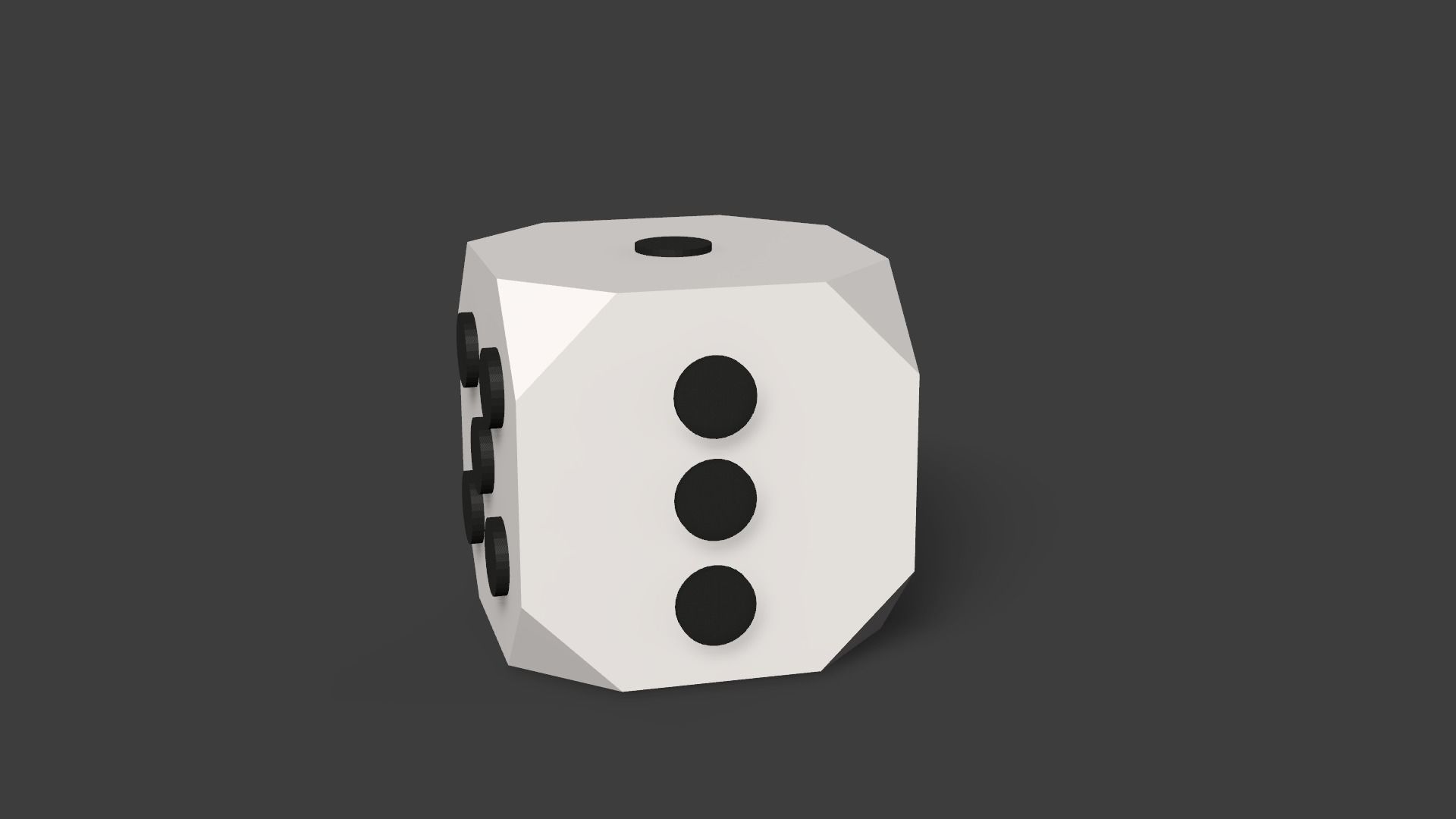 Six Sided Die Low-poly 3D model_3