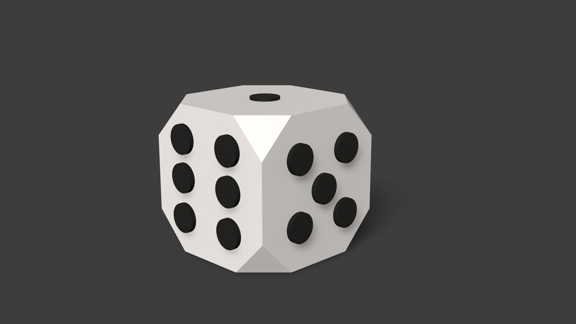 Six Sided Die Low-poly 3D model_11