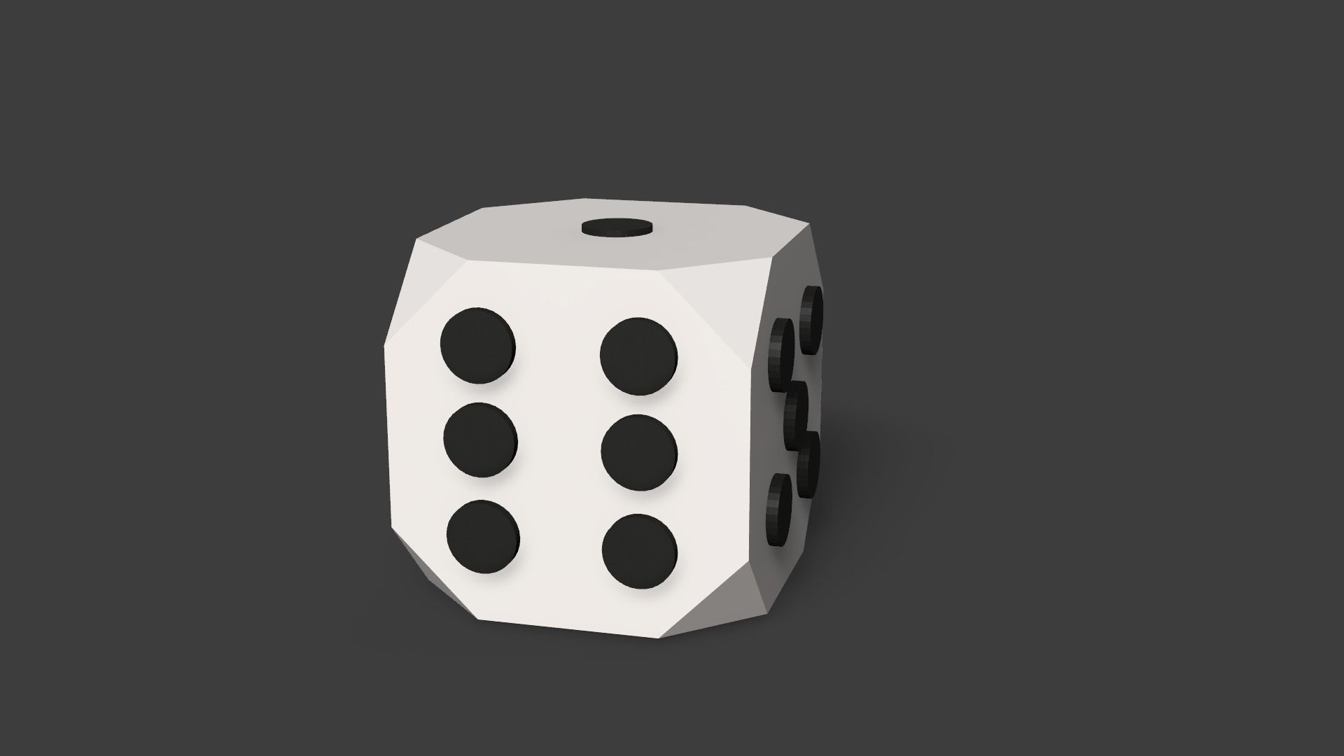 Six Sided Die Low-poly 3D model_13