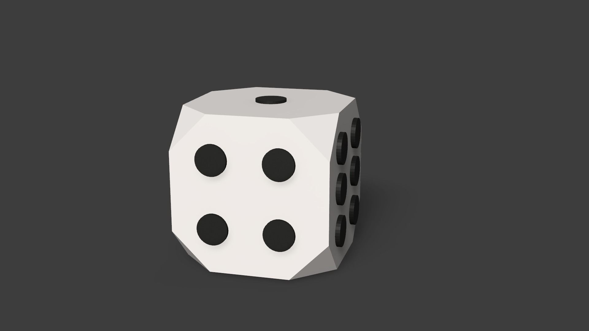 Six Sided Die Low-poly 3D model_19