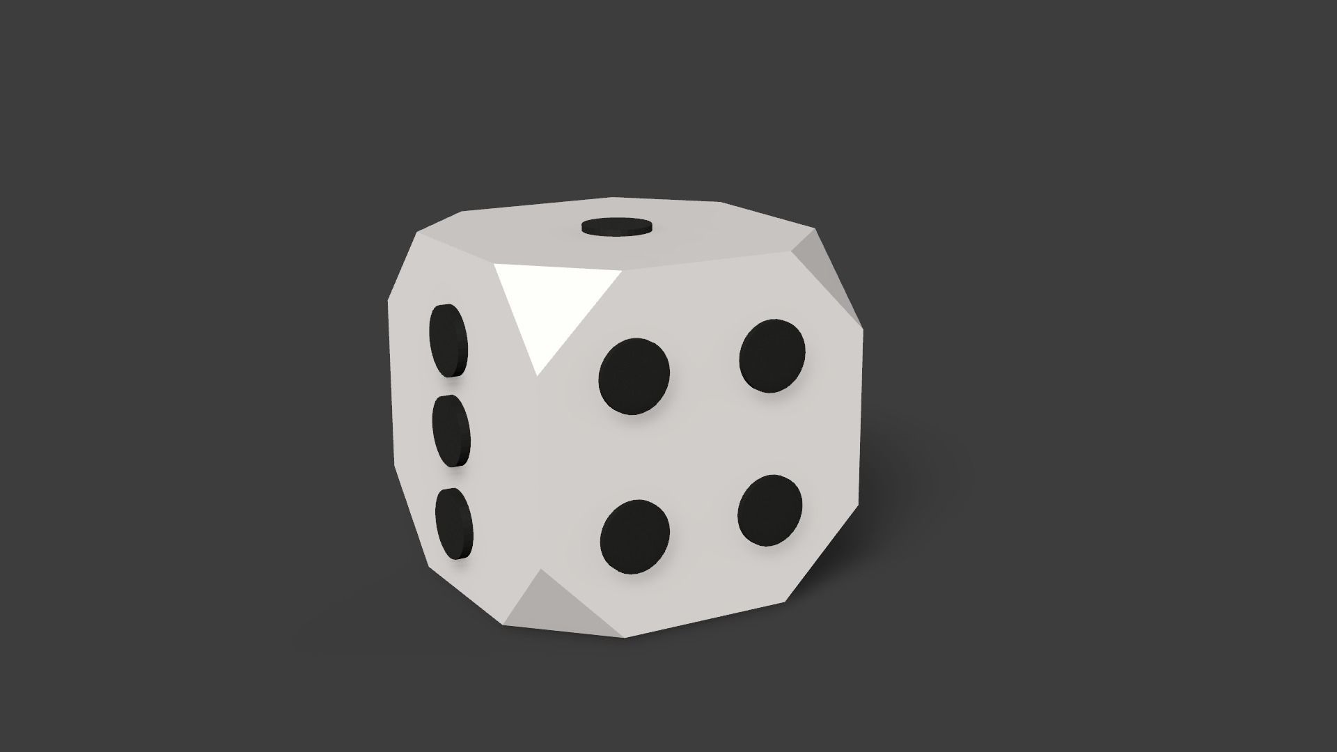 Six Sided Die Low-poly 3D model_22