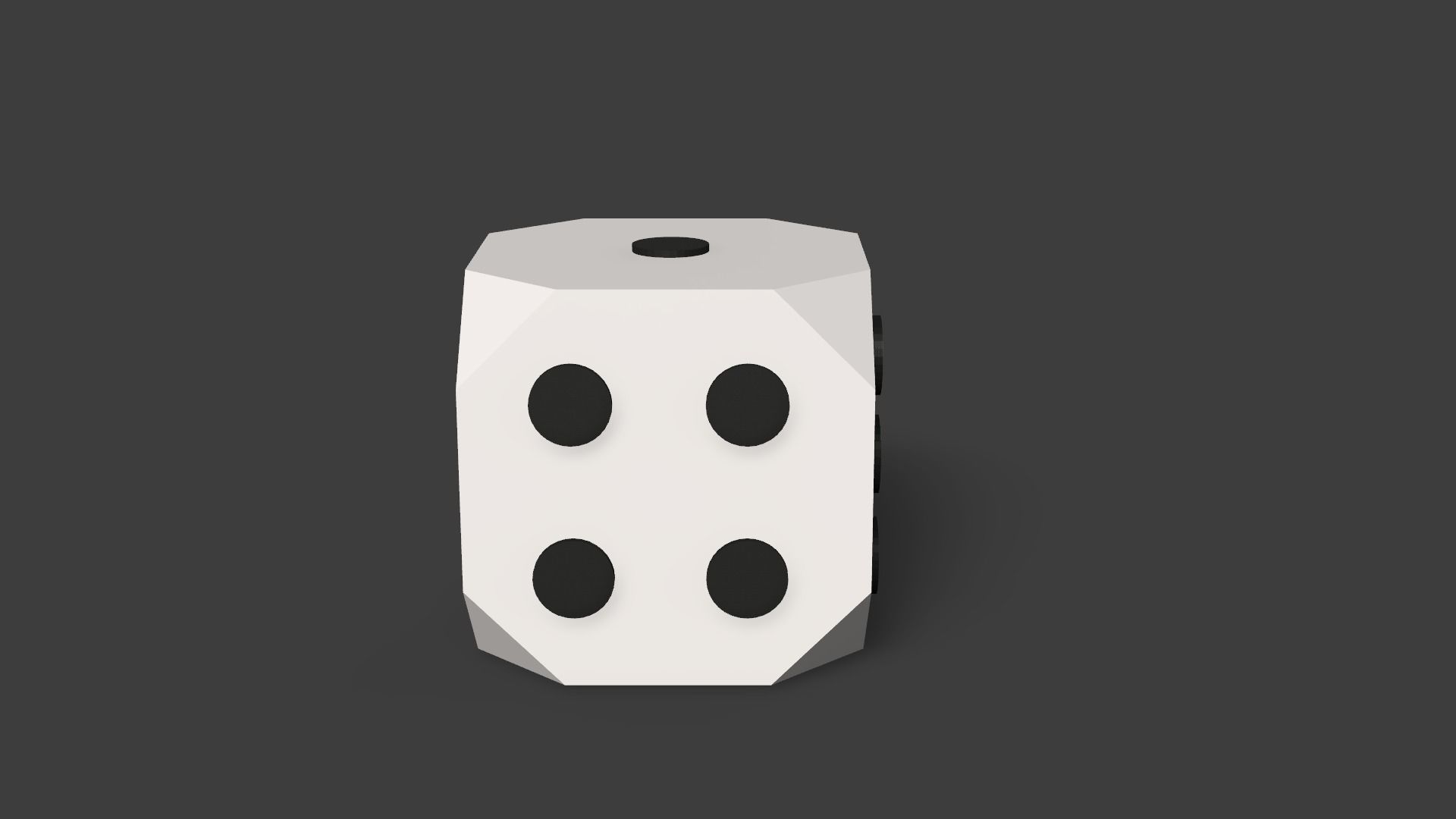 Six Sided Die Low-poly 3D model_20