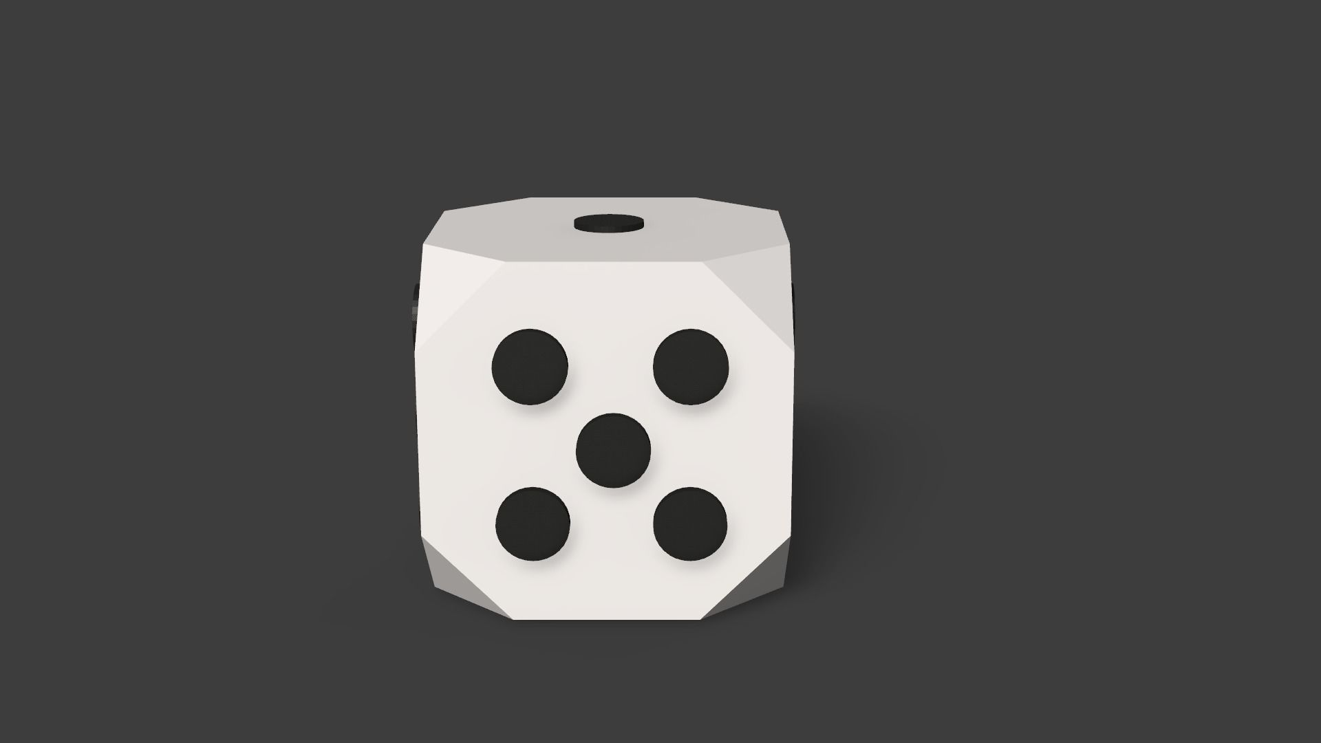 Six Sided Die Low-poly 3D model_8