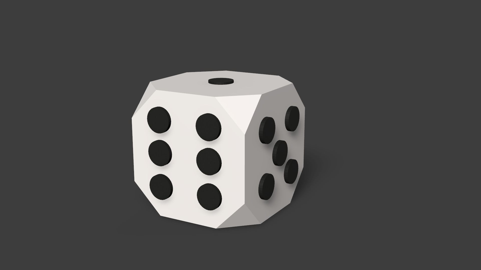 Six Sided Die Low-poly 3D model_12