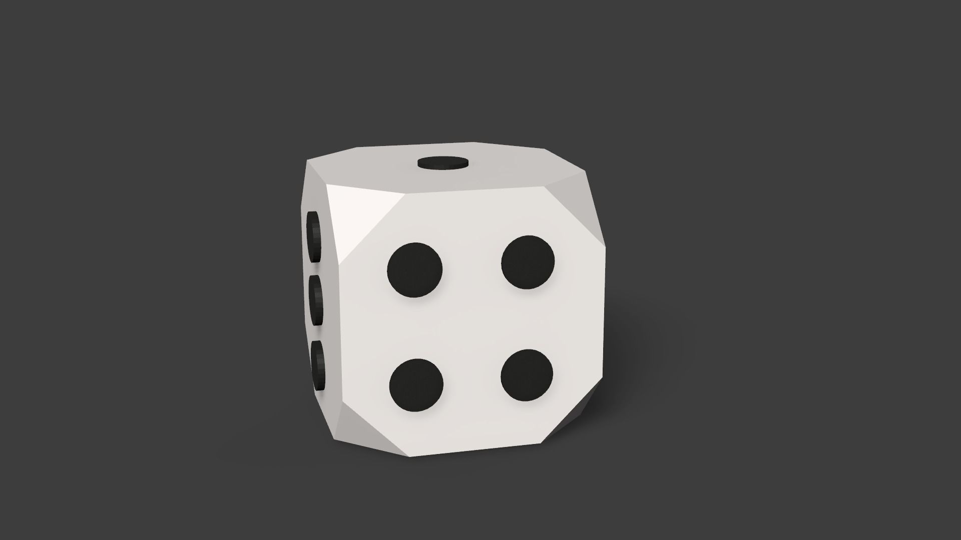Six Sided Die Low-poly 3D model_21