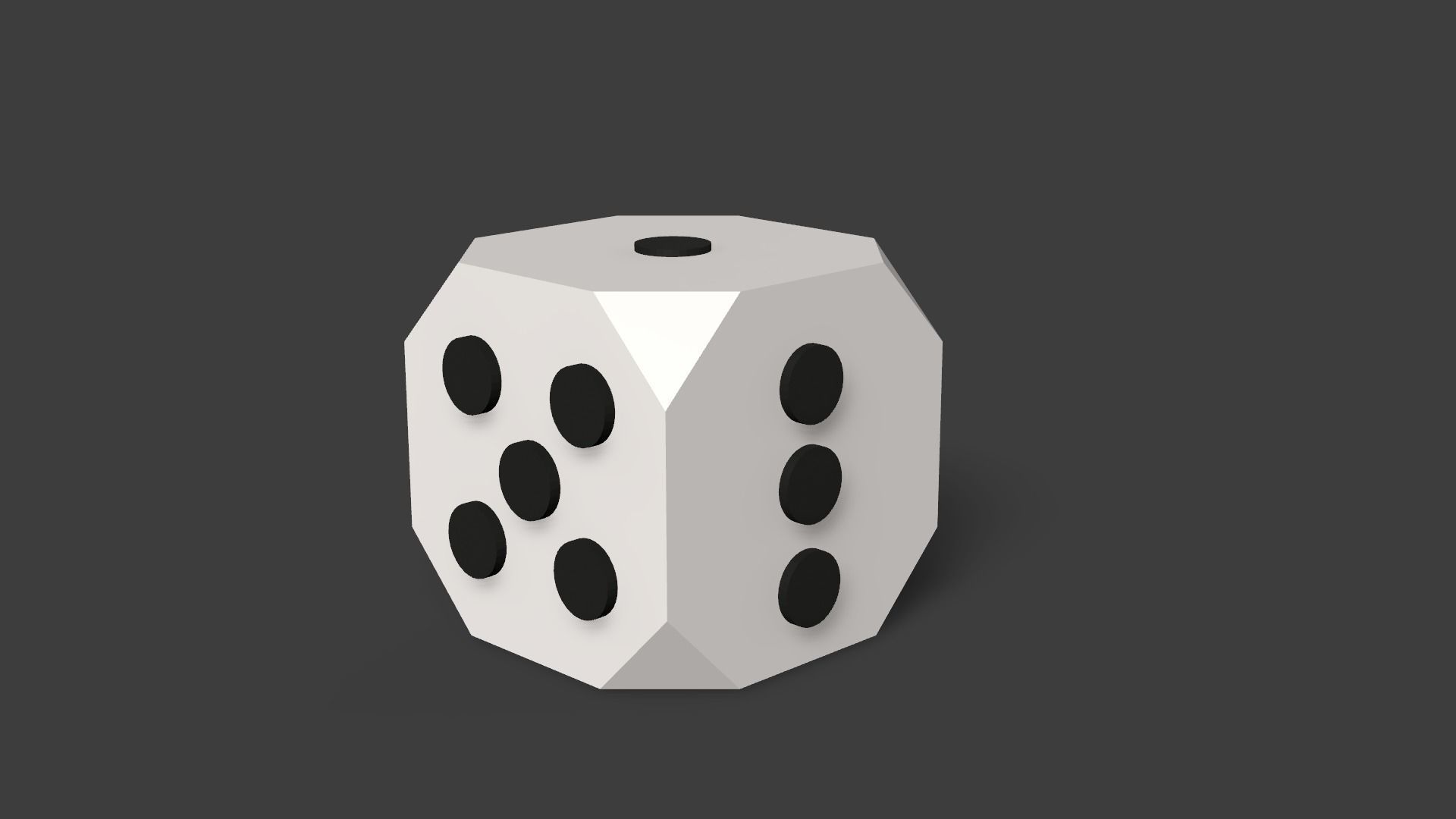 Six Sided Die Low-poly 3D model_5