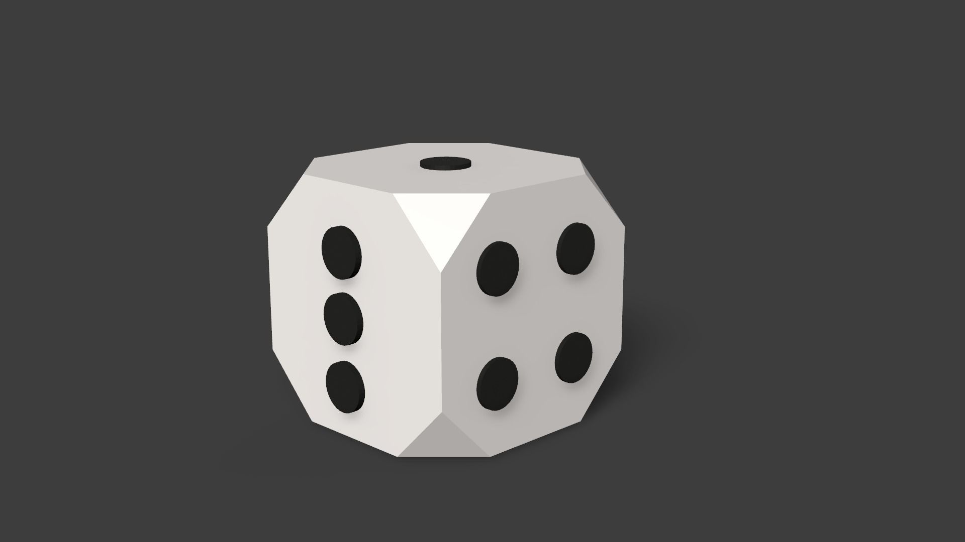 Six Sided Die Low-poly 3D model_23