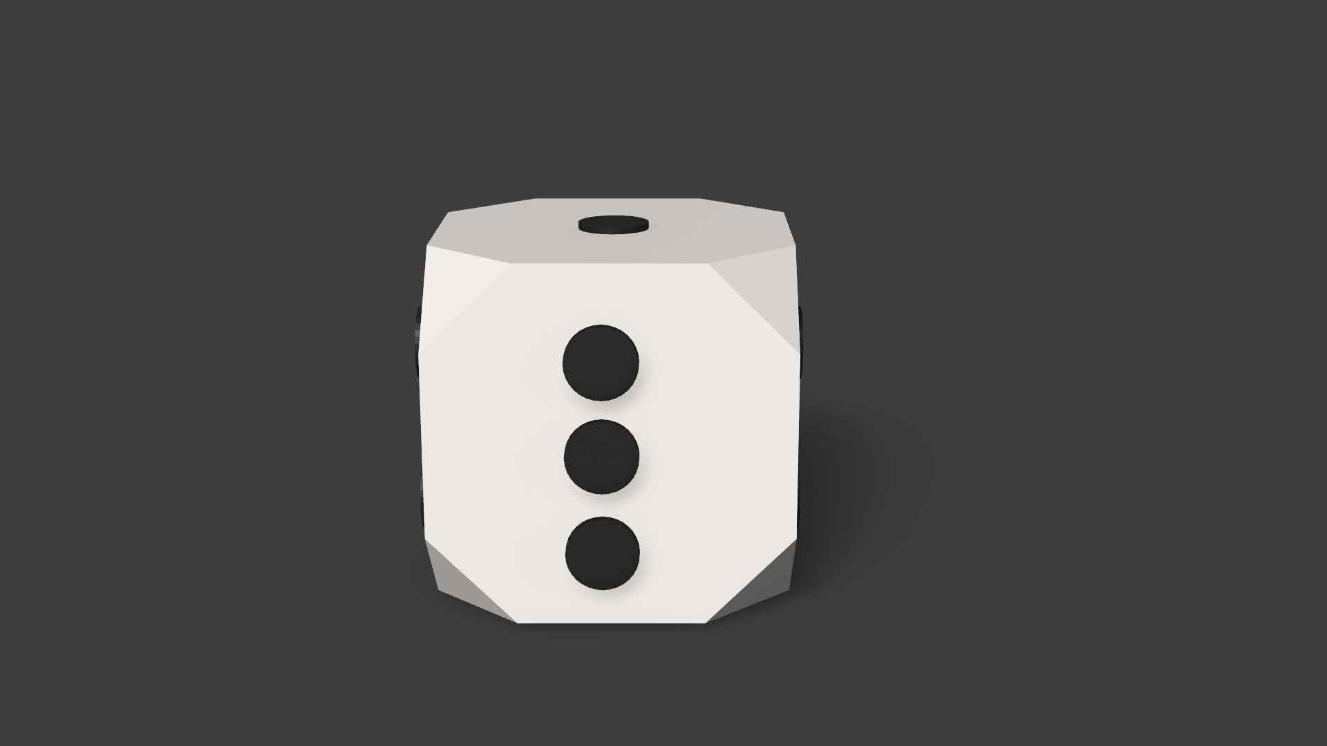 Six Sided Die Low-poly 3D model_2