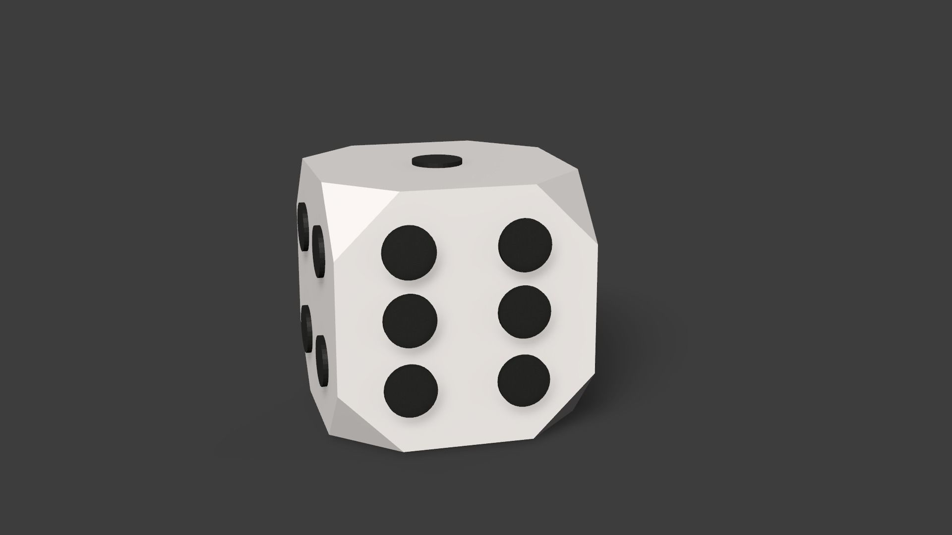 Six Sided Die Low-poly 3D model_15