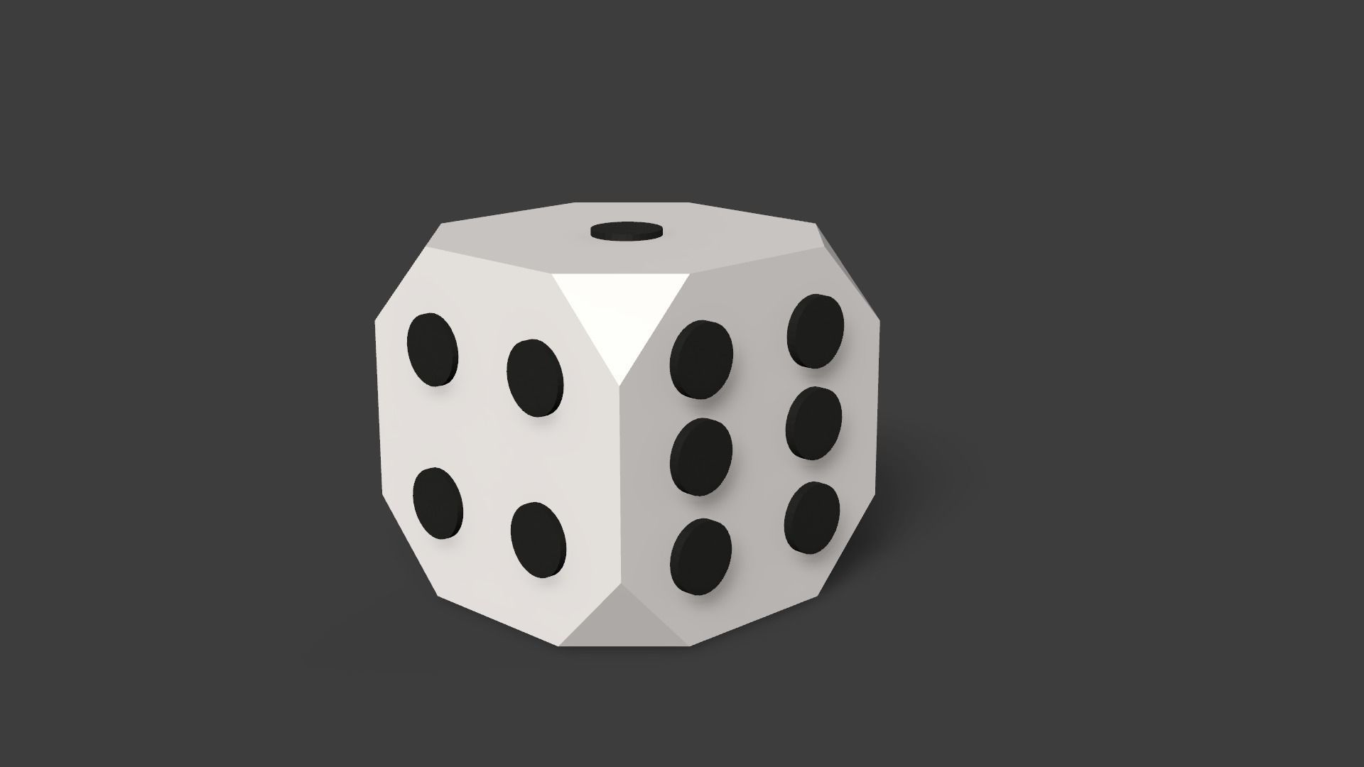 Six Sided Die Low-poly 3D model_17
