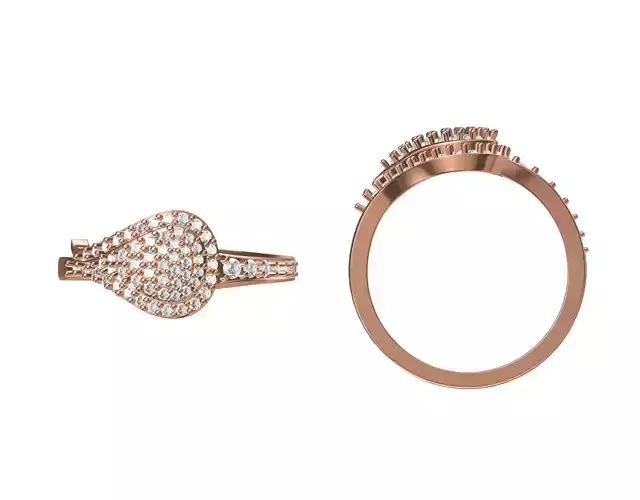 Wedding Engagement Women Ring STL JCD Details