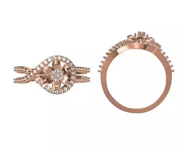 Wedding Engagement Women Ring STL JCD Details