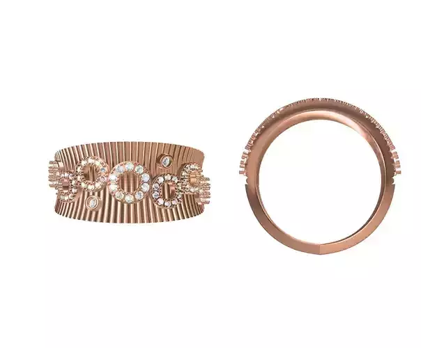 Wedding Engagement Women Ring STL JCD Details