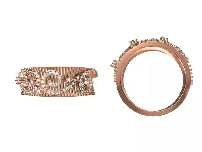 Wedding Engagement Women Ring STL JCD Details