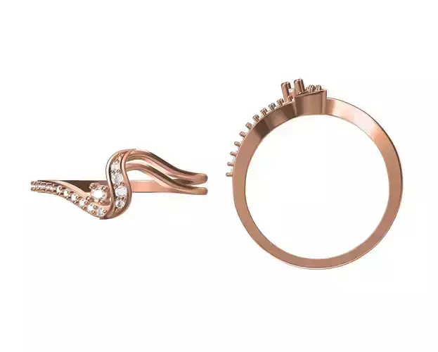 Wedding Engagement Women Ring STL JCD Details