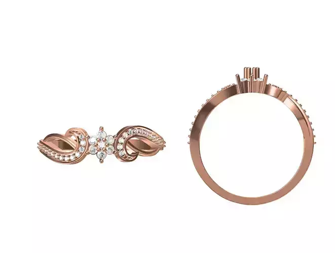 Wedding Engagement Women Ring STL JCD Details