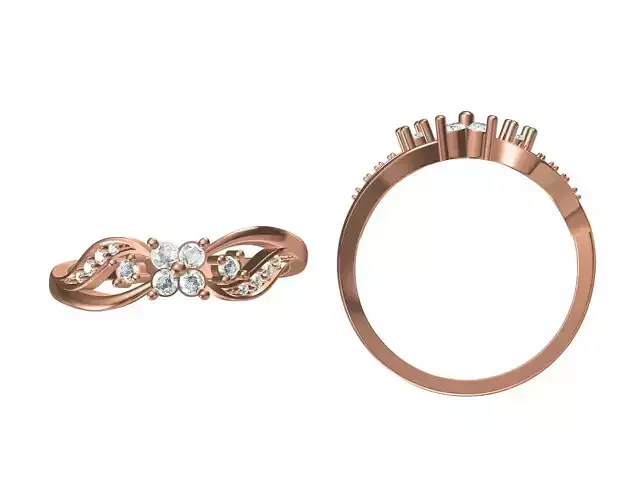 Wedding Engagement Women Ring STL JCD Details