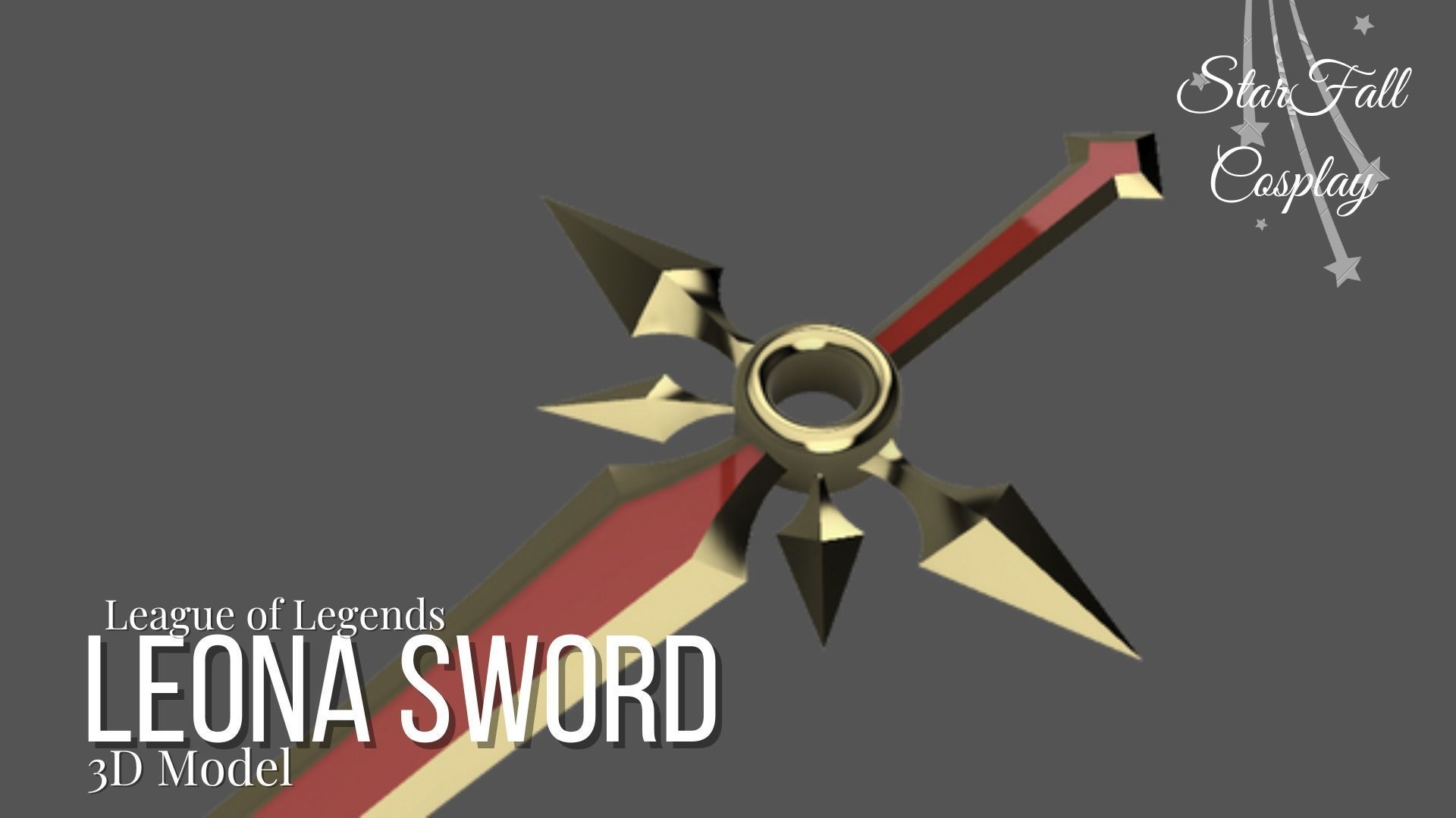 Leona Sword League of Legends 3D print model_2