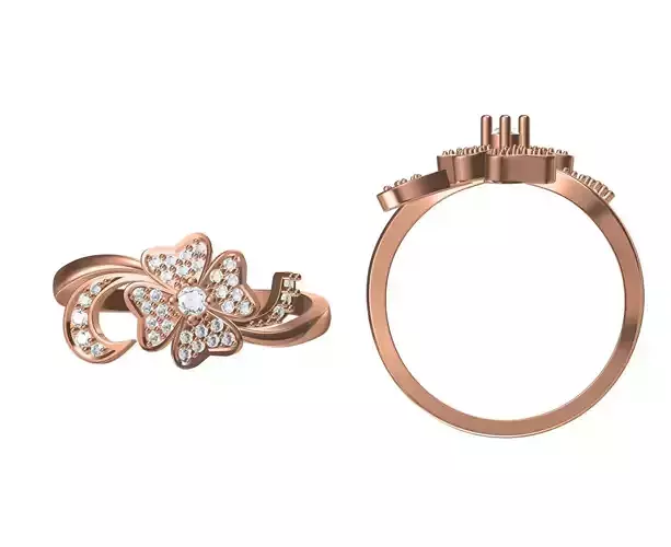 Wedding Engagement Women Ring STL JCD Details