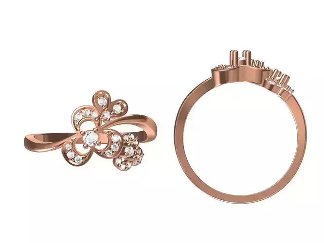 Wedding Engagement Women Ring STL JCD Details