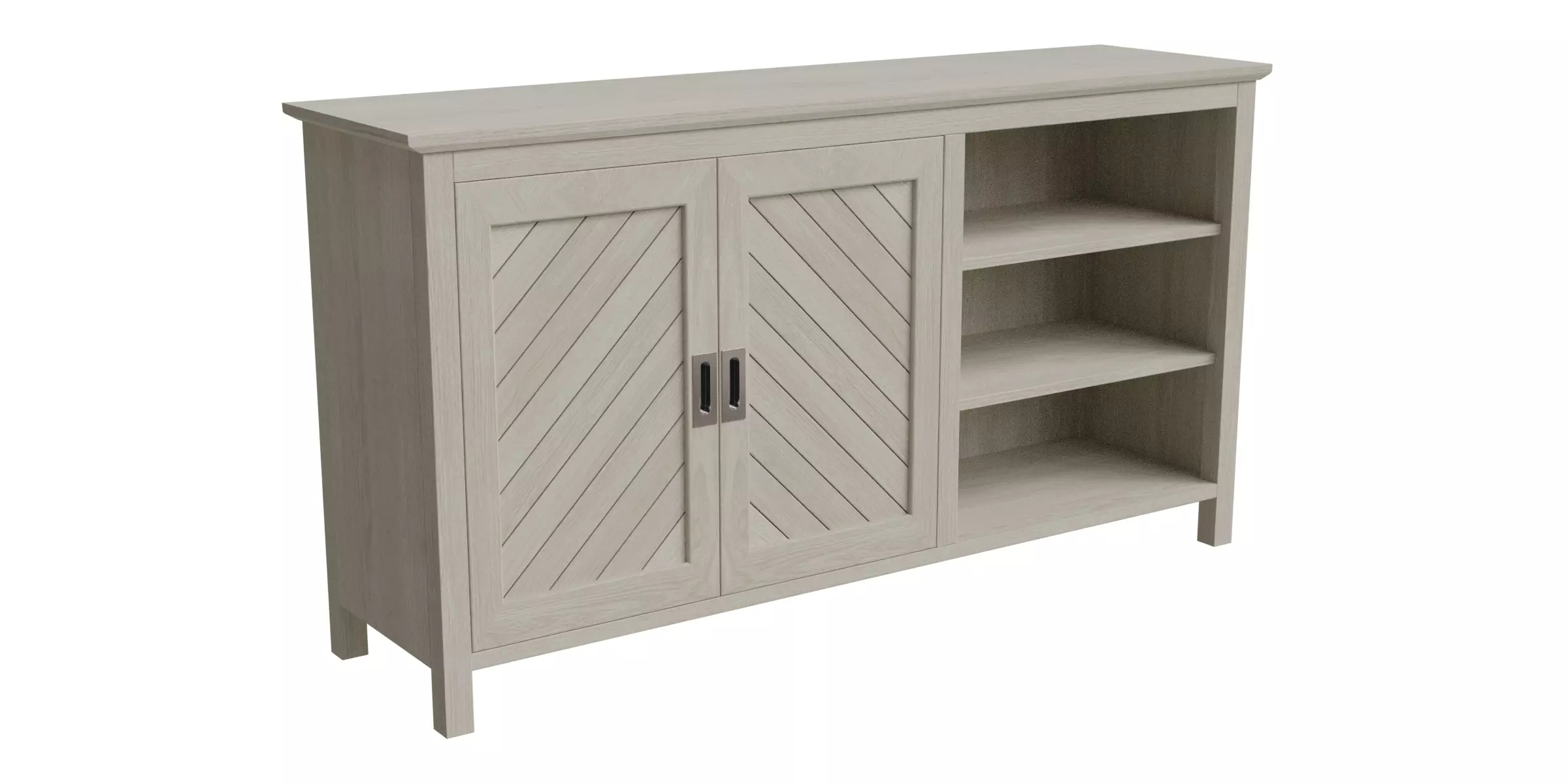 Light Wood 3 Drawers Table Low-poly 3D model